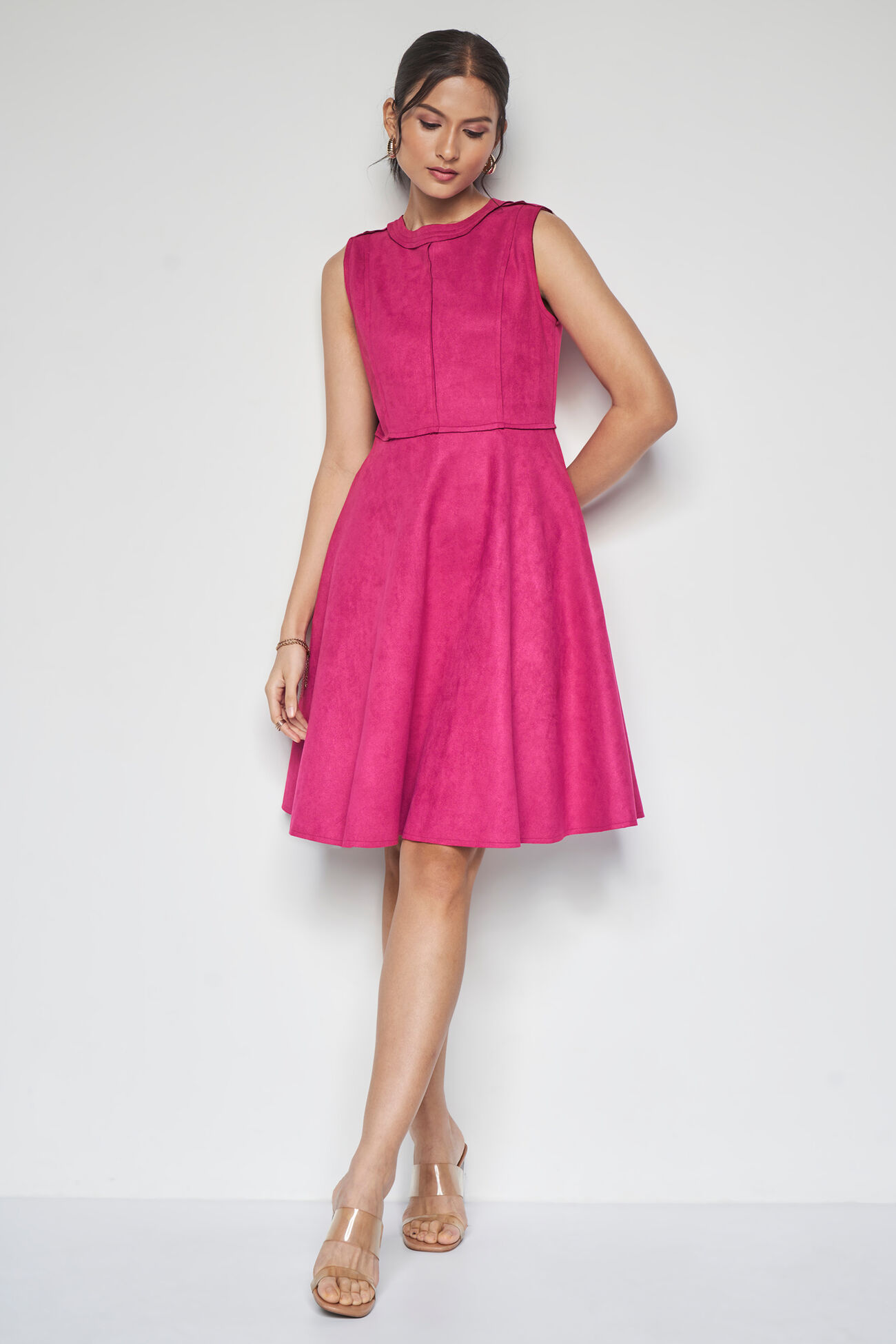 Alexis Dress, Dark Pink, image 3